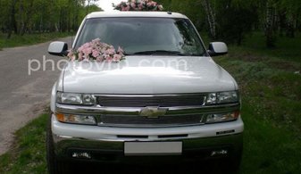 Свадебный лимузин Chevrolet Suburban карета № Э3864, белый