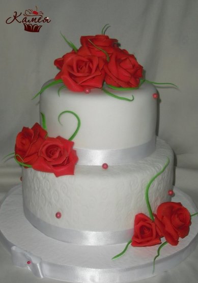 Свадебный торт К115140 - Кондитерская Камея