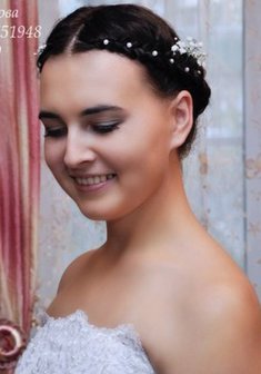 Cвадебная прическа Е15020 с собранными волосами