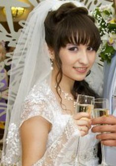 Cвадебная прическа Б15117 с собранными волосами