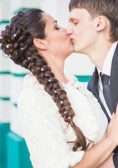 Свадебная прическа Е15019 - Стилист Екатерина Чудинова