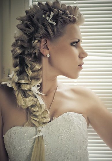 Свадебная прическа Т15081 - Стилист-визажист Татьяна Земледельцева