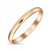 Обручальное кольцо R01-R-040-200-М13173 из красного золота, гладкое