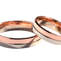 Обручальные кольца Р3922 комбинированные, гладкие