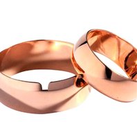 Обручальные кольца Р3924 из красного золота, гладкие