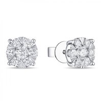 Обручальное кольцо E2011-1851355BD-М8238 из белого золота, гладкое