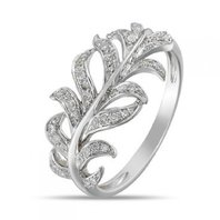 Обручальное кольцо R108-1982554AD-R17-М8342 из белого золота, гладкое