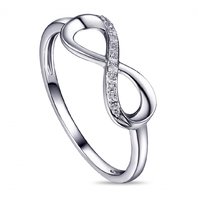 Обручальное кольцо R108-1982713AD-R17-М8345 из белого золота, гладкое