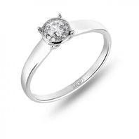 Обручальное кольцо R756-FS12096-М8349 из белого золота, гладкое