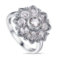 Обручальное кольцо R2009-1982705AQD-R17-М8350 из белого золота, гладкое