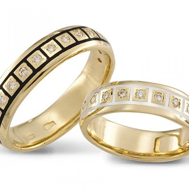 Обручальные кольца Афины | Афины-З3889 - Сеть ювелирных салонов ЗОЛОТОЙ ВЕК