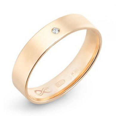 Обручальное кольцо R01-WED-00002-М8264 - Ювелирный бренд Московский ювелирный завод в Воронеже...