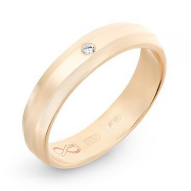 Обручальное кольцо R01-WED-00007-М8266 - Ювелирный бренд Московский ювелирный завод в Воронеже...