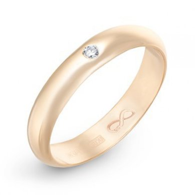 Обручальное кольцо R01-WED-00013-М8268 - Ювелирный бренд Московский ювелирный завод в Воронеже...