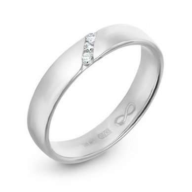 Обручальное кольцо R01-WED-00019-М8273 - Ювелирный бренд Московский ювелирный завод в Воронеже...