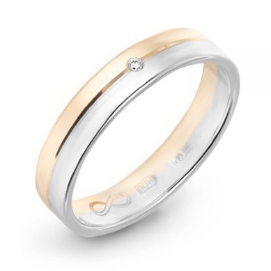 Обручальное кольцо R01-WED-00024-М8278 - Ювелирный бренд Московский ювелирный завод в Воронеже...