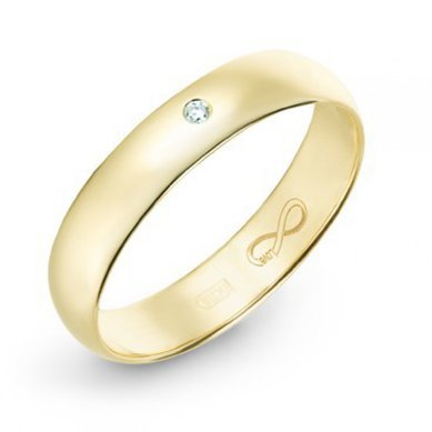 Обручальное кольцо R01-WED-00027-М8281 - Ювелирный бренд Московский ювелирный завод в Воронеже...