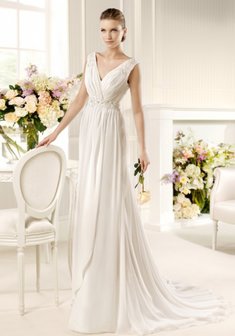 Свадебное платье MUSGO-S31749. В греческом стиле, длинное со шлейфом.