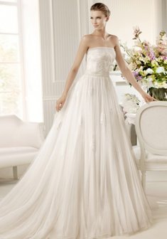 Свадебное платье MONZON-S31806. С пышной юбкой, длинное со шлейфом.