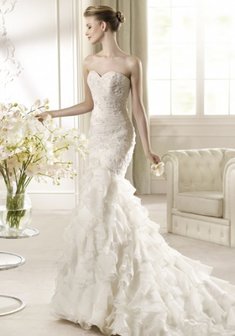 Свадебное платье ERESMA-S31987. Силуэт Русалка (Рыбка), длинное со шлейфом.