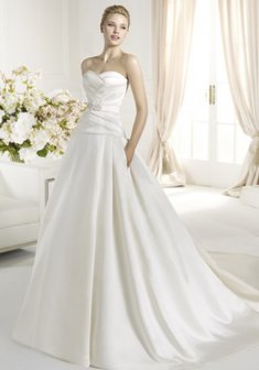 Свадебное платье FAROL-S32060. А-силуэт, длинное со шлейфом.