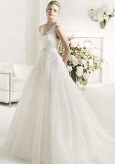 Свадебное платье FALENA-S32070. С пышной юбкой, длинное со шлейфом.