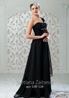 Вечернее платье 13В-138-S32580. В греческом стиле, длинное без шлейфа.