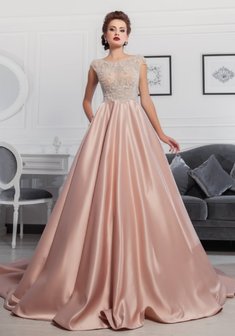 Свадебное платье 17-380-S65812. С пышной юбкой, длинное со шлейфом.