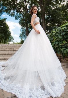 Свадебное платье 17-346-S65815. С пышной юбкой, длинное со шлейфом.