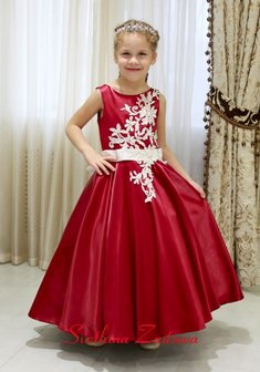 Детское платье Д-039-S65823. С пышной юбкой, длинное без шлейфа.