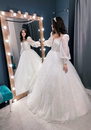 Свадебное платье Свадебное платье пышное Дафна-M65806 - Свадебный салон Marrydress