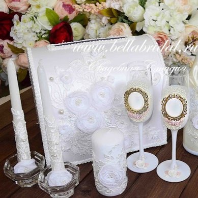 Свадебные свечи B115278 - Свадебные аксессуары Bella Bridal