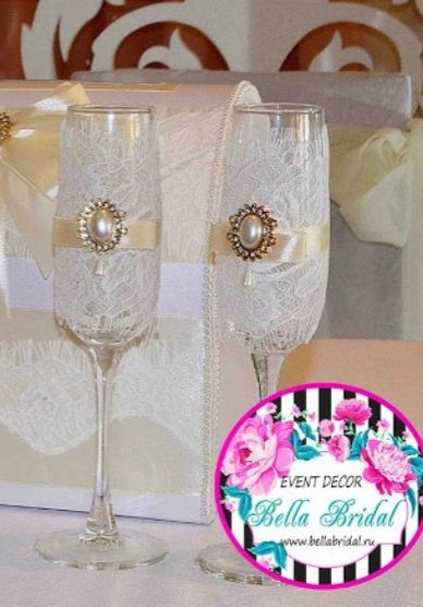 Свадебные бокалы B115282 - Свадебные аксессуары Bella Bridal