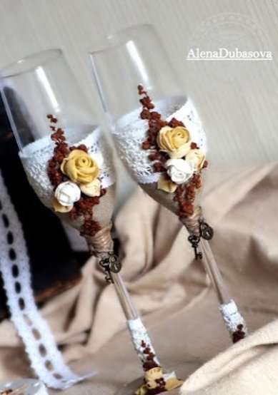 Свадебные бокалы С115293 - Салон аксессуаров Студия Алены Дубасовой